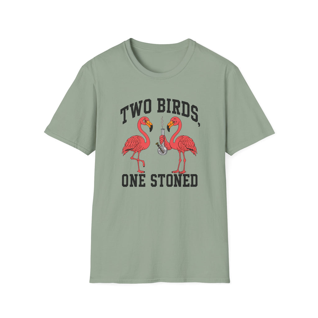 2 Birds, 1 Stoned (Flamingos) T-Shirt
